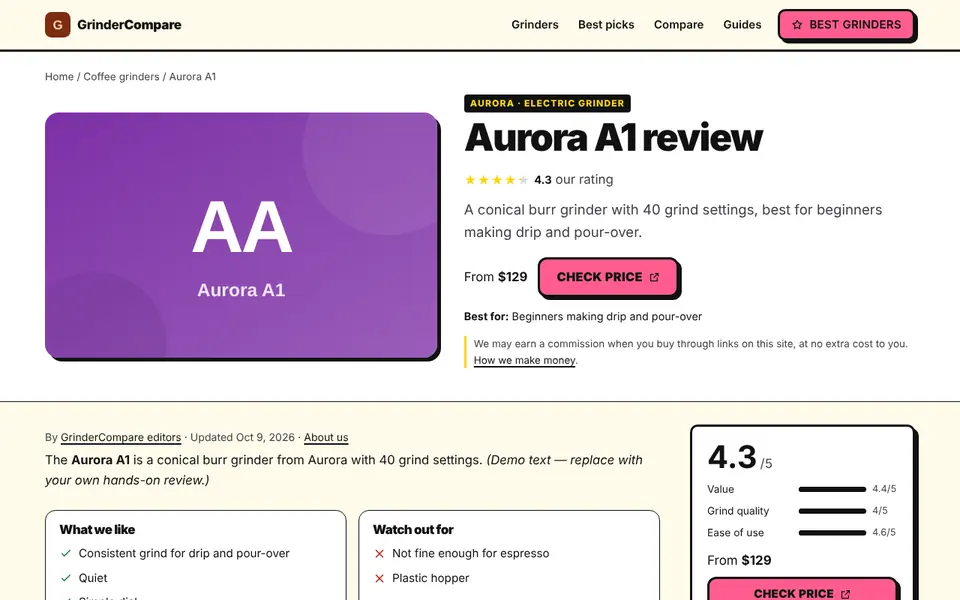 Brutal premium template: product page